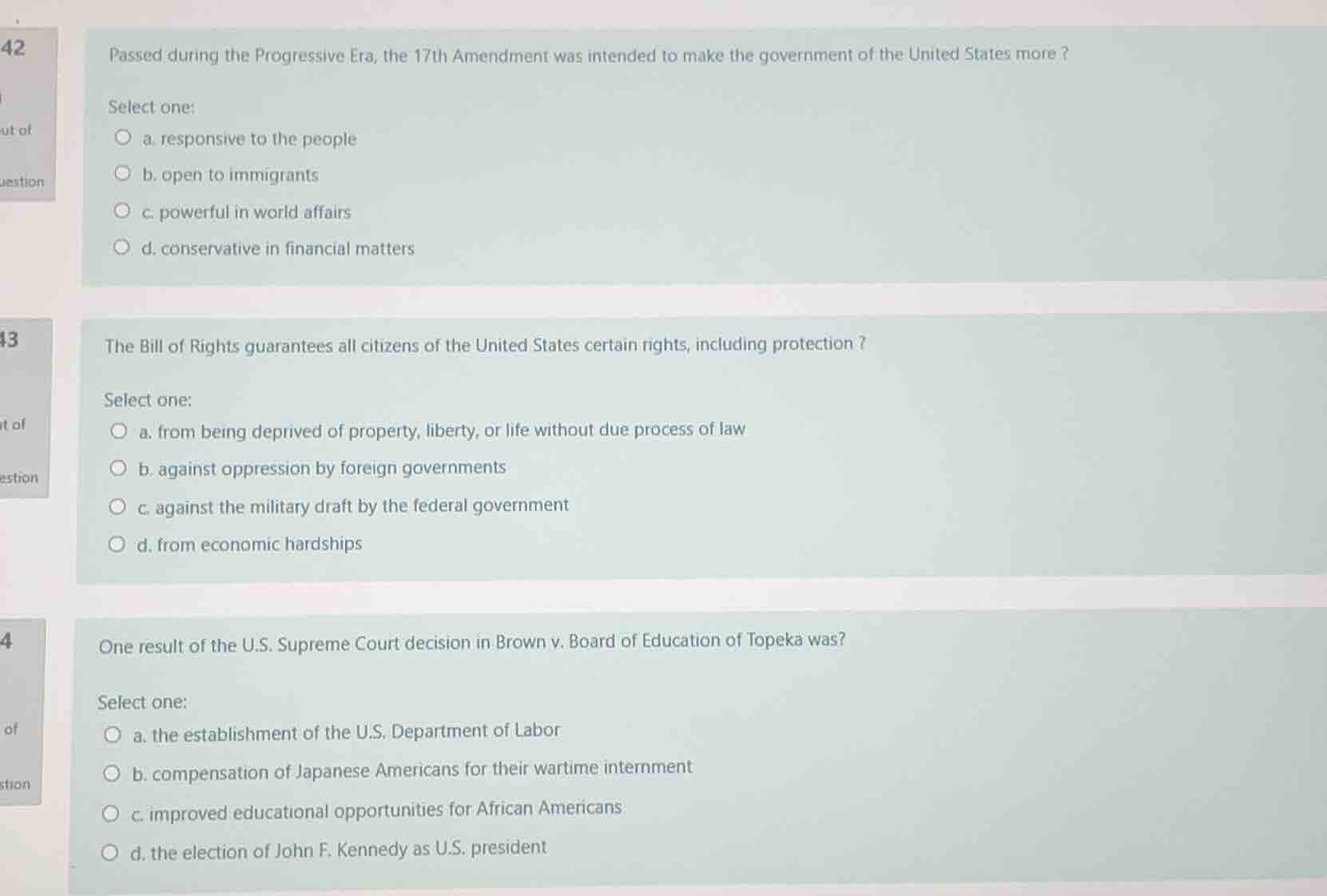 42 passed during the progressive era, the 17th amendment was intended t…