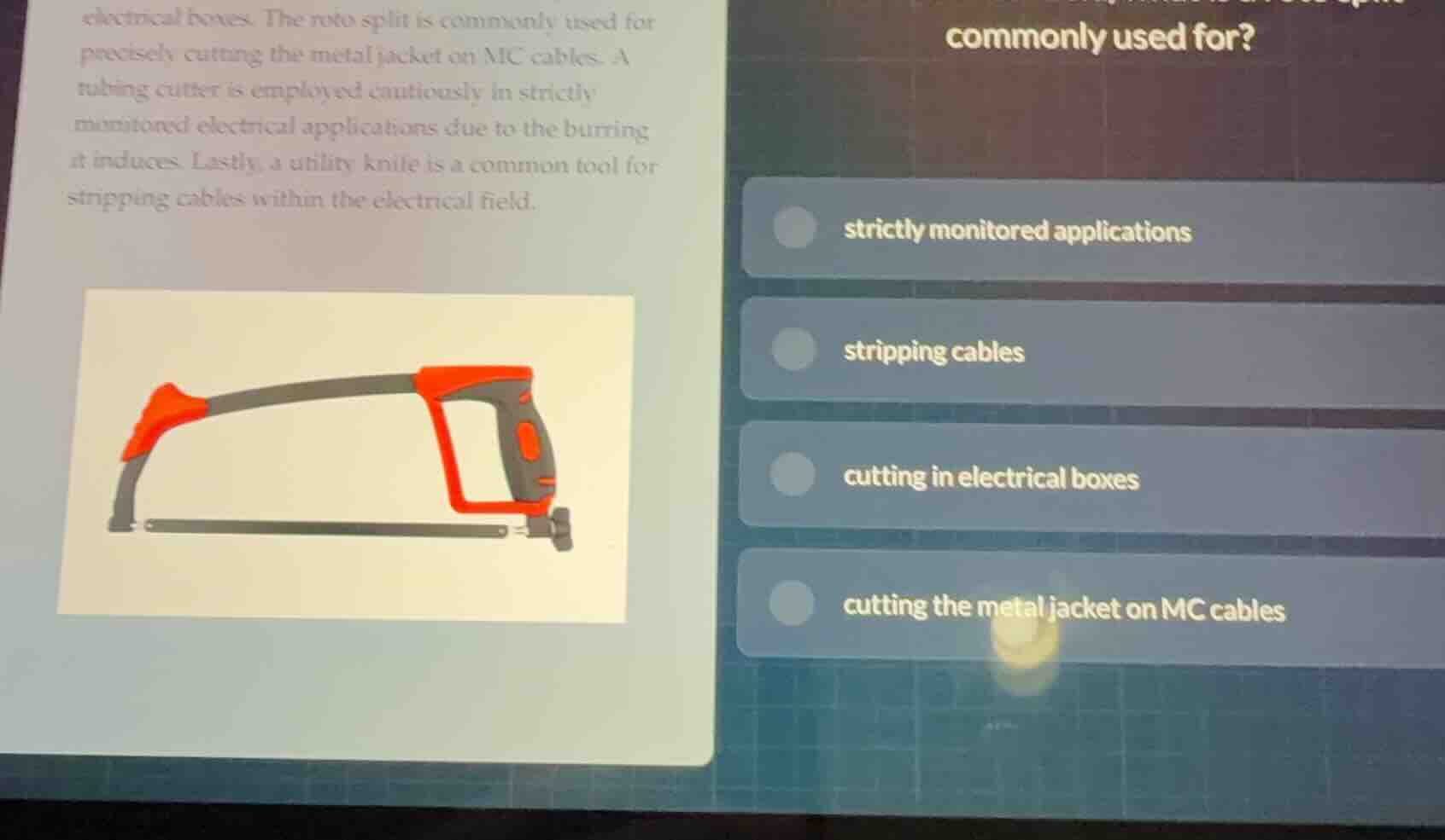 electrical boxes. the roto split is commonly used for precisely cutting…