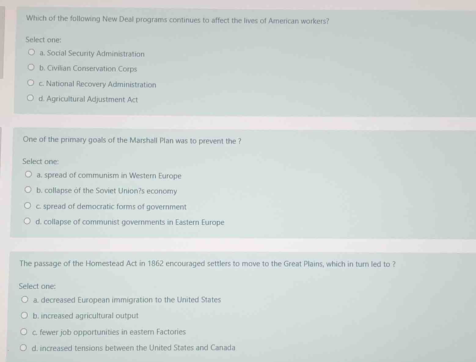 which of the following new deal programs continues to affect the lives …