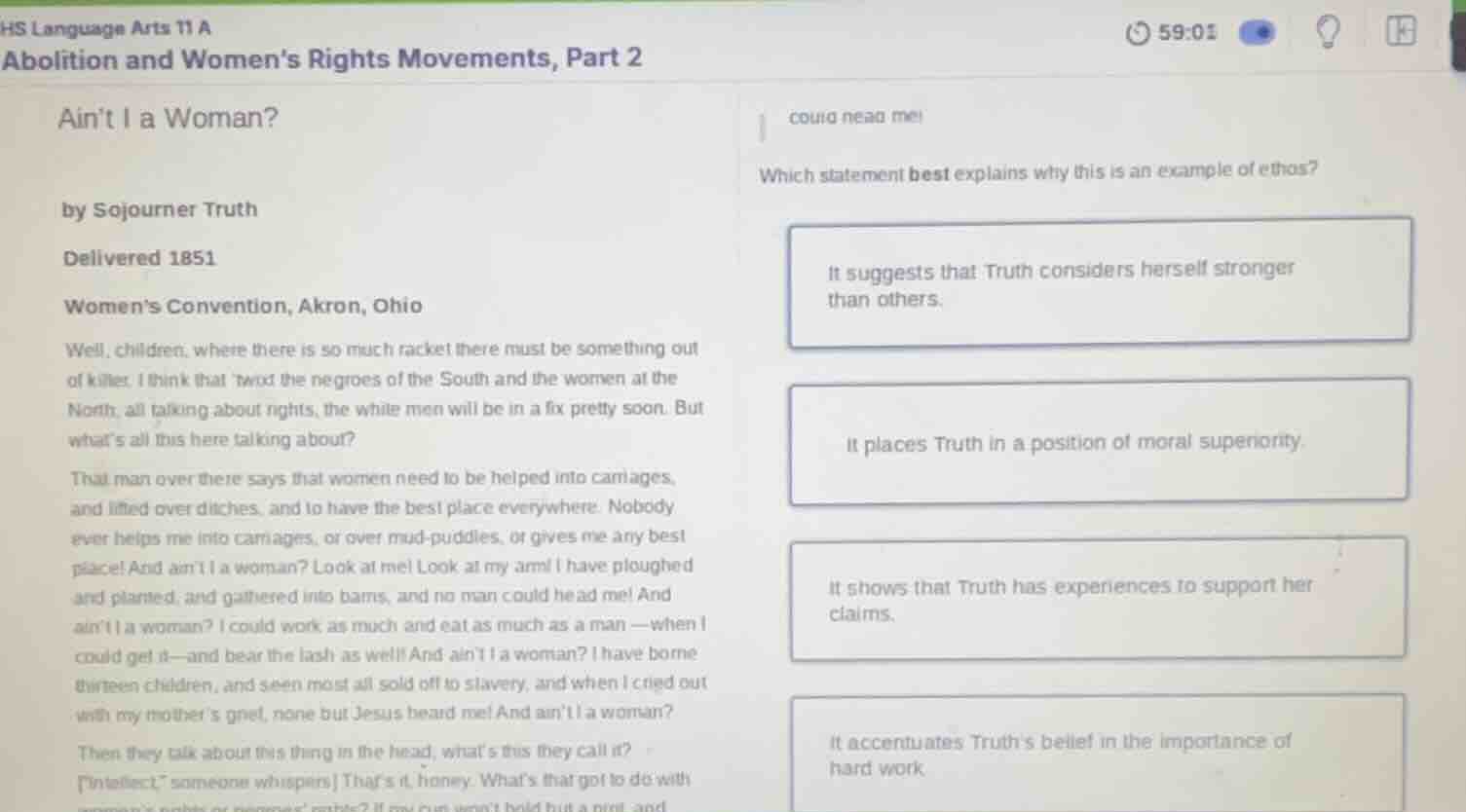 hs language arts 11 a abolition and womens rights movements, part 2 ain…