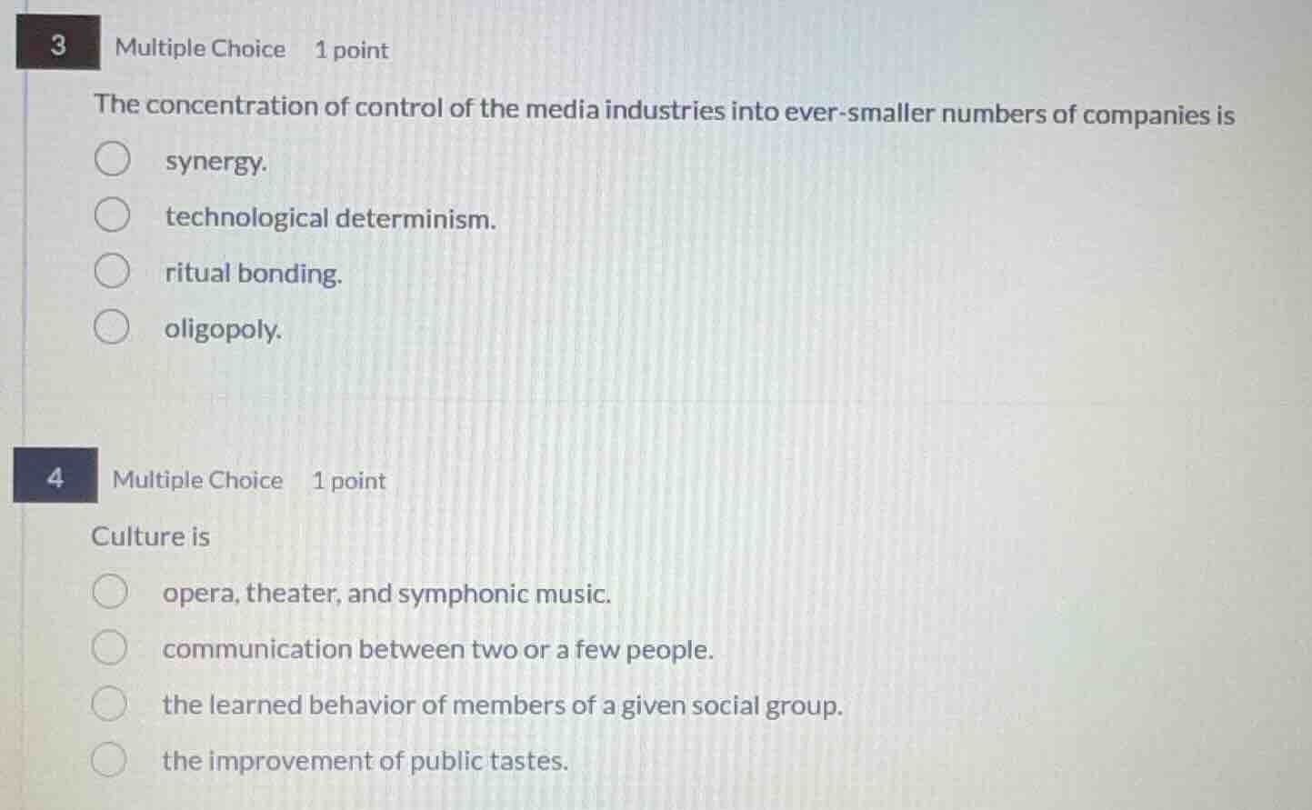 3 multiple choice 1 point the concentration of control of the media ind…
