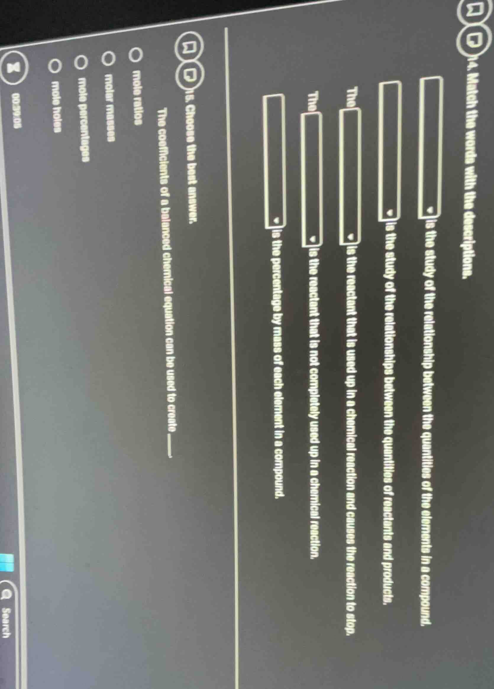 q15. choose the best answer. the coefficients of a balanced chemical eq…