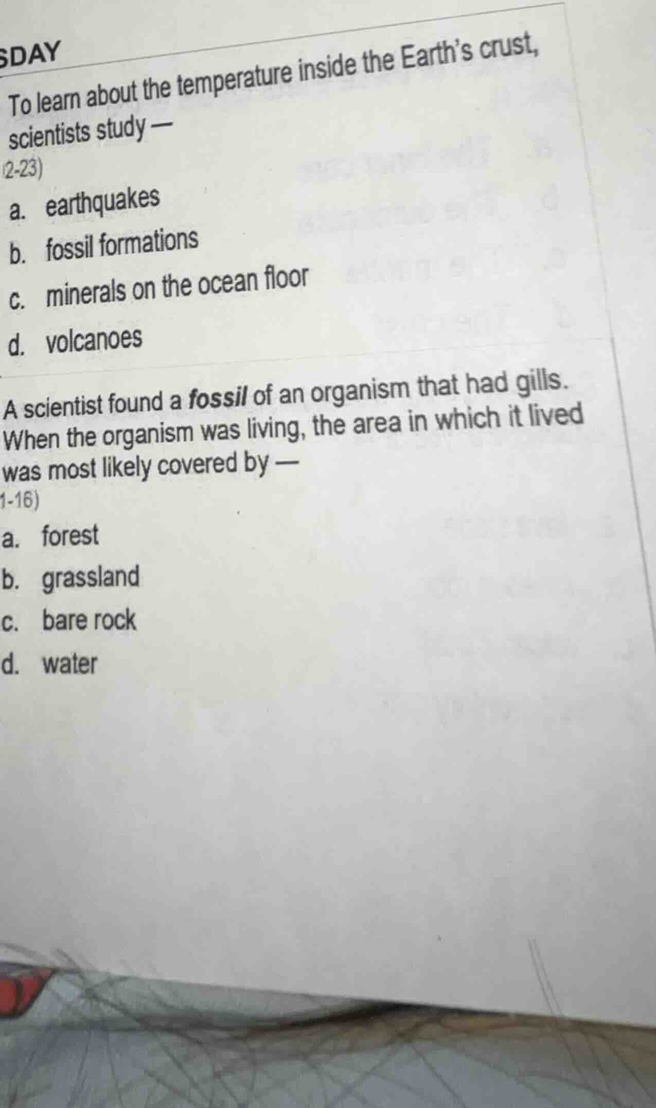 to learn about the temperature inside the earth’s crust, scientists stu…