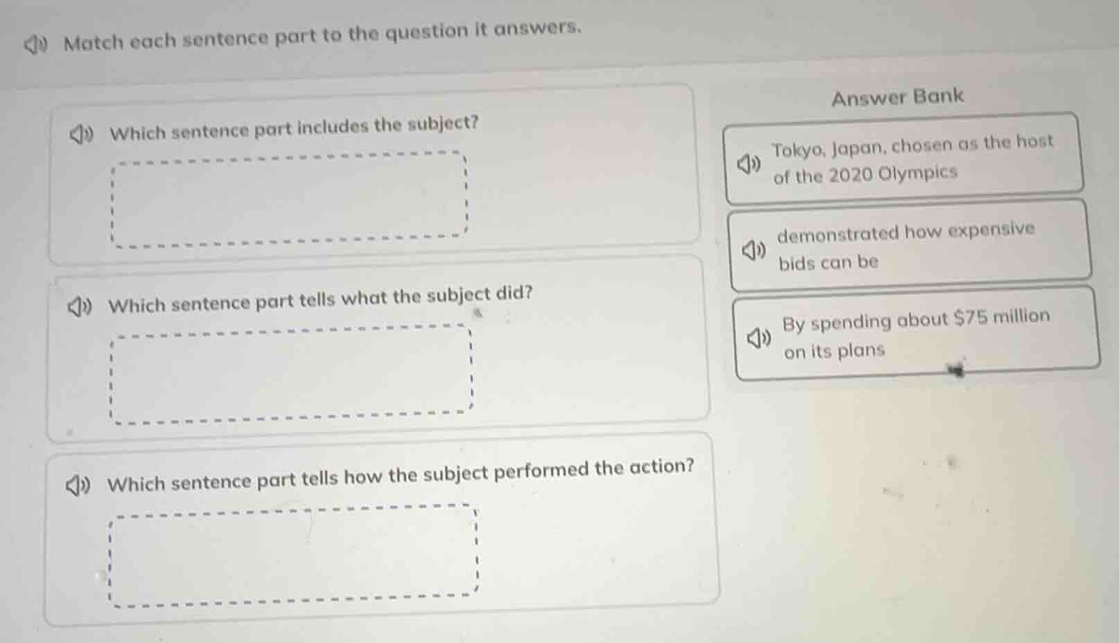 match each sentence part to the question it answers. which sentence par…