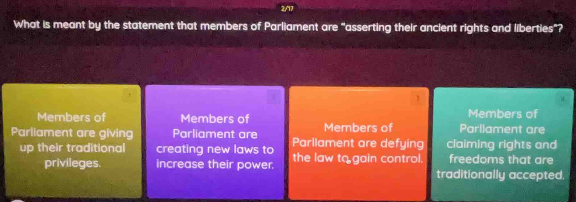 what is meant by the statement that members of parliament are \assertin…