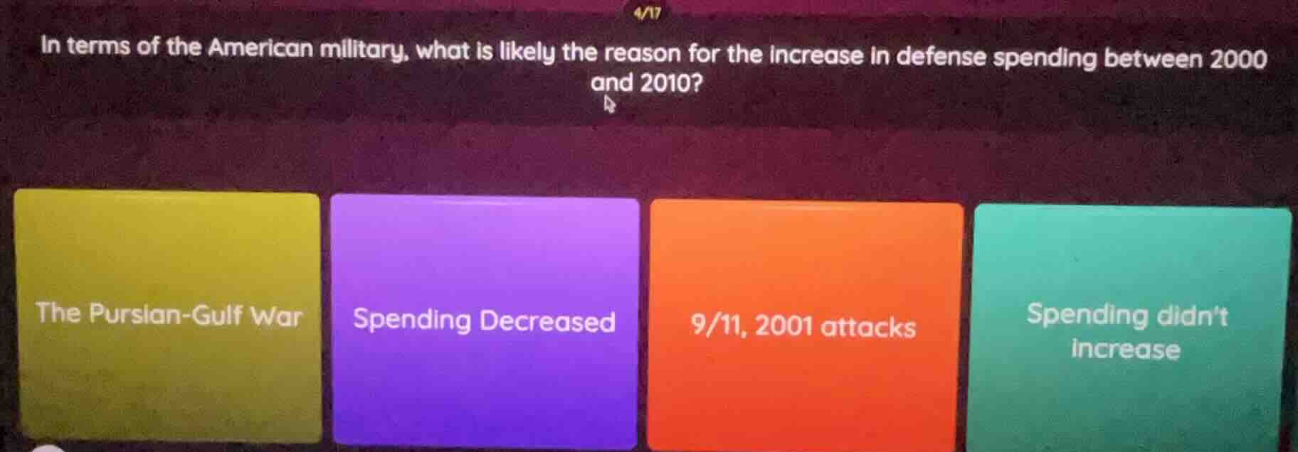 in terms of the american military, what is likely the reason for the in…