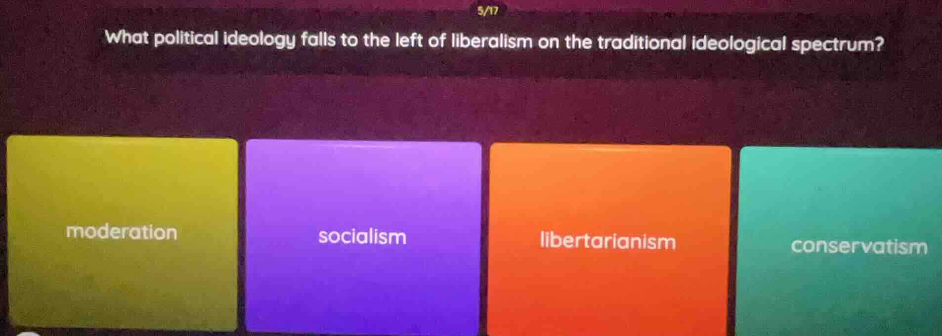 what political ideology falls to the left of liberalism on the traditio…