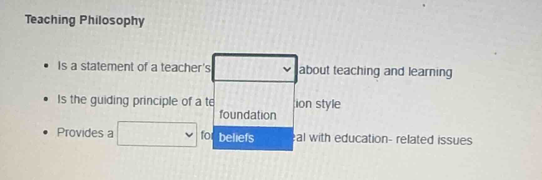 teaching philosophy - is a statement of a teachers about teaching and l…
