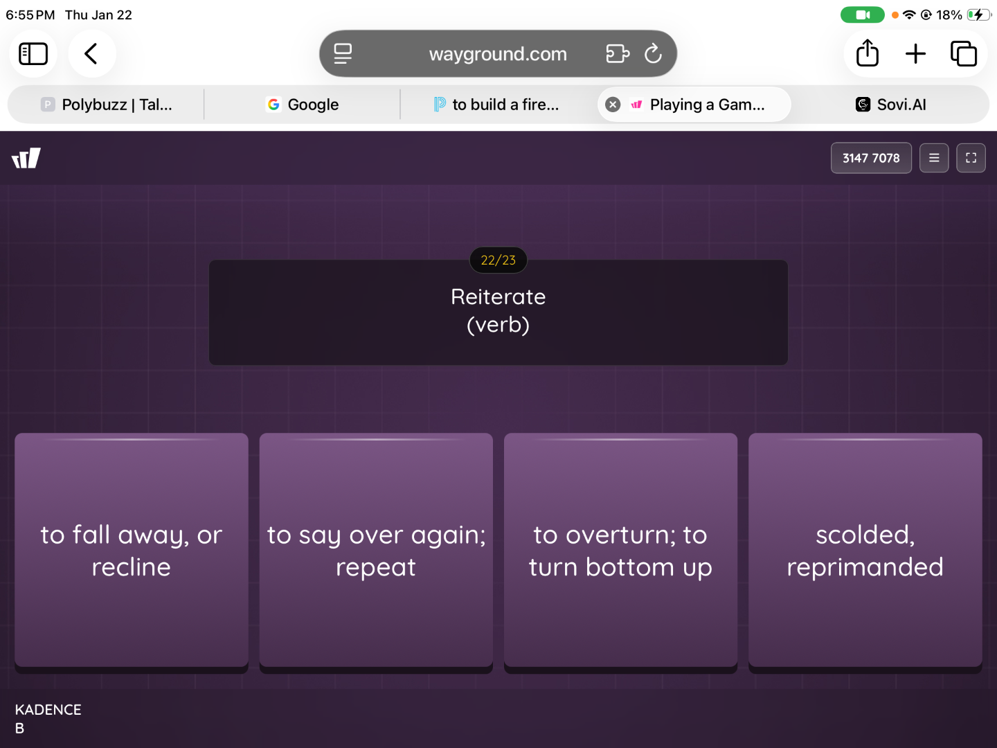 reiterate (verb) to fall away, or recline to say over again; repeat to …