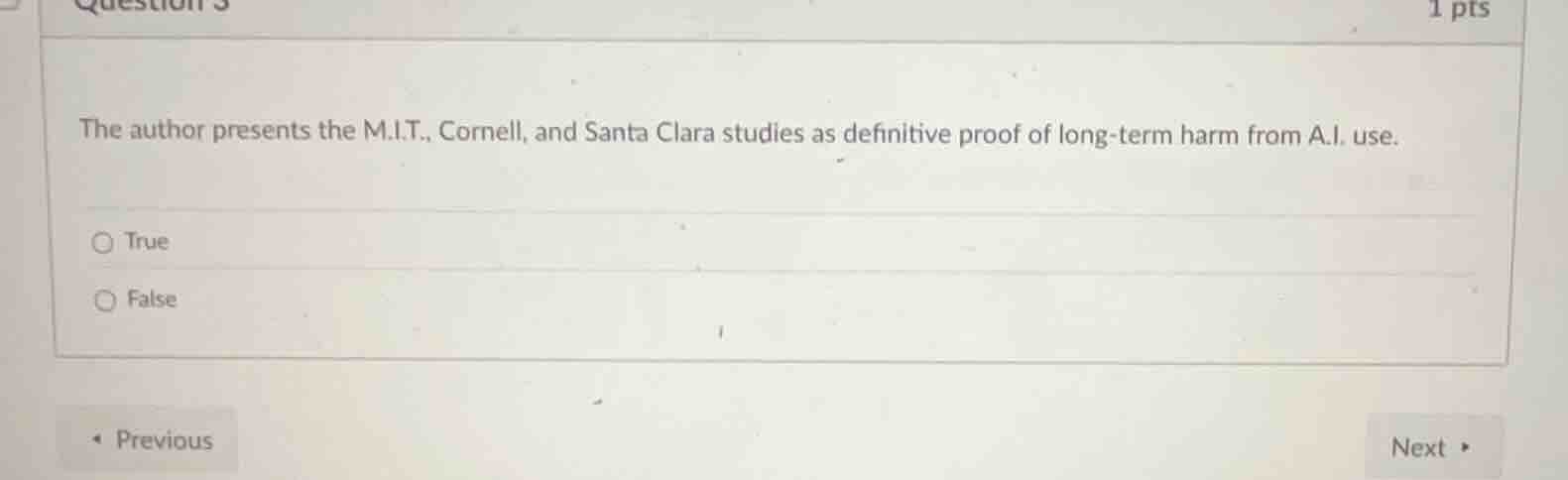 the author presents the m.i.t., cornell, and santa clara studies as def…