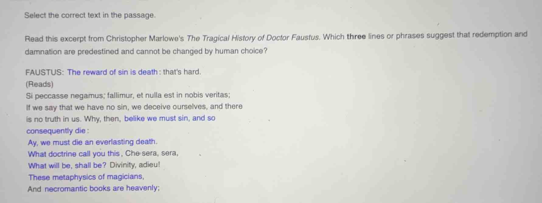 select the correct text in the passage. read this excerpt from christop…