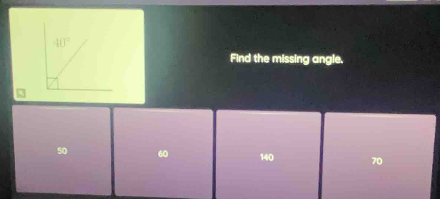 find the missing angle.