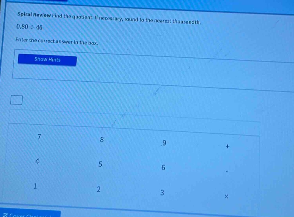spiral review find the quotient. if necessary, round to the nearest tho…