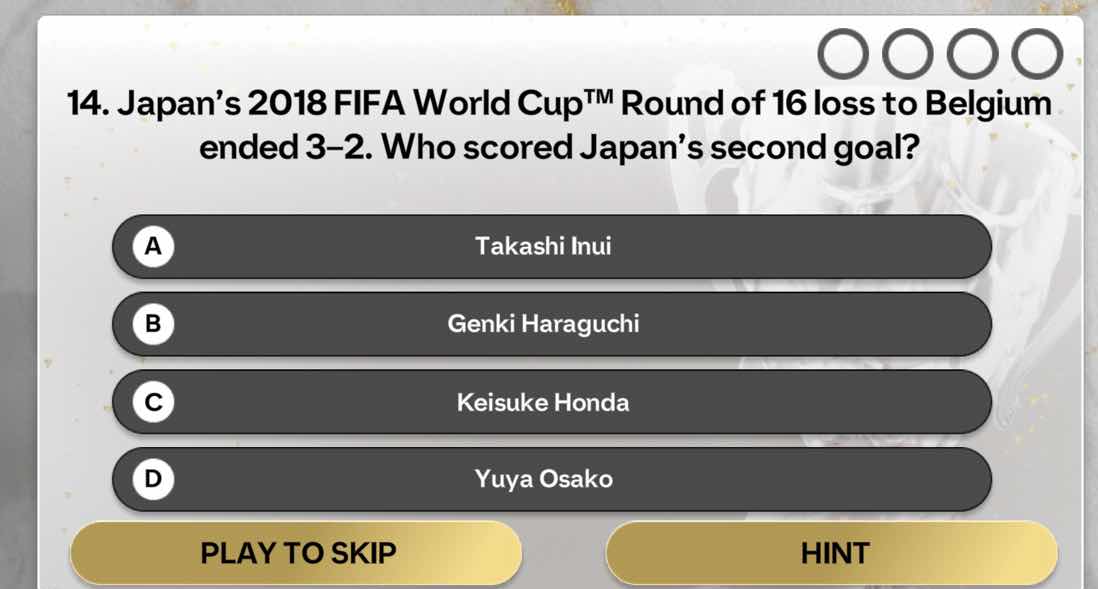 14. japan’s 2018 fifa world cup™ round of 16 loss to belgium ended 3–2.…