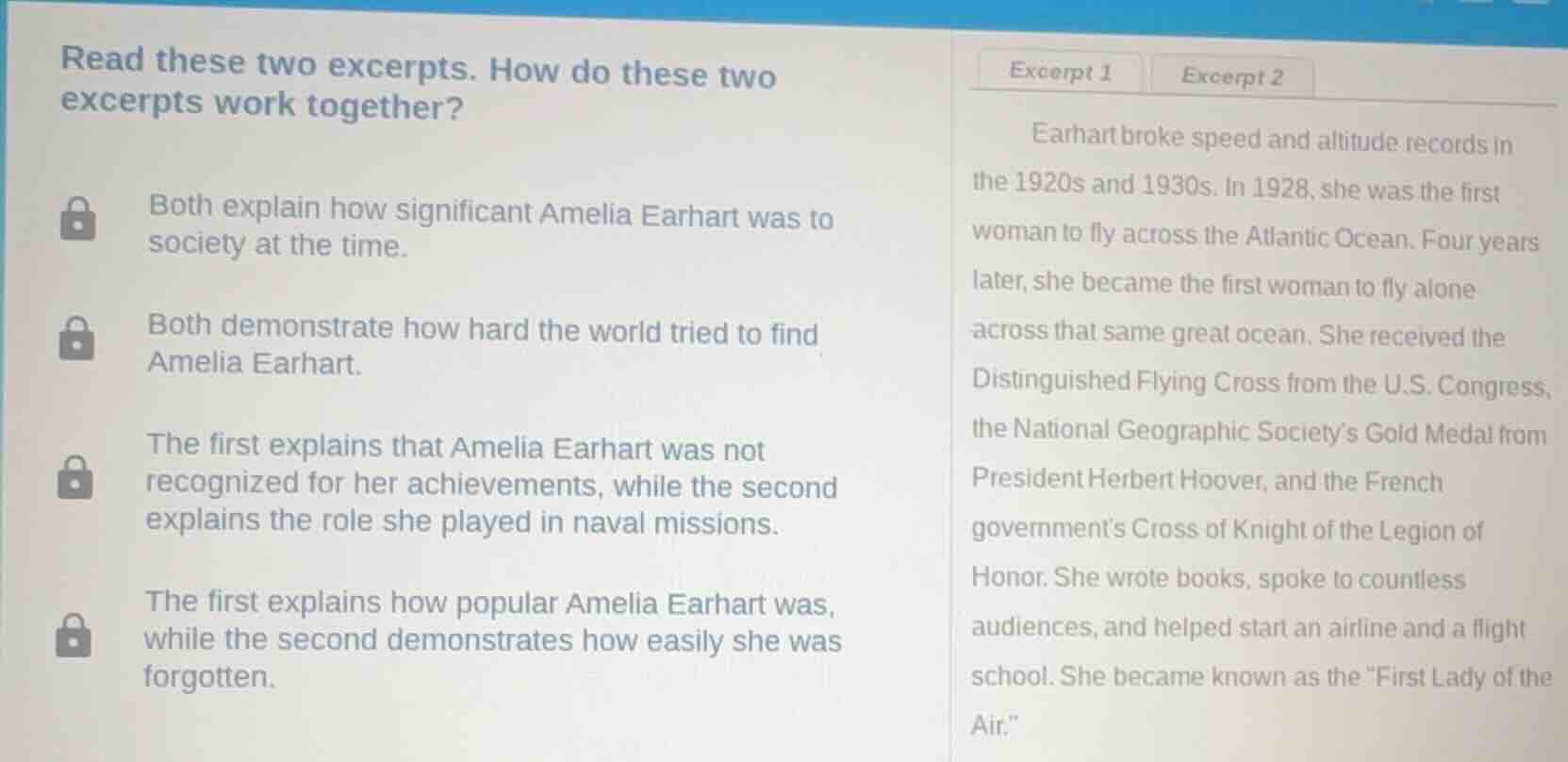 read these two excerpts. how do these two excerpts work together? both …