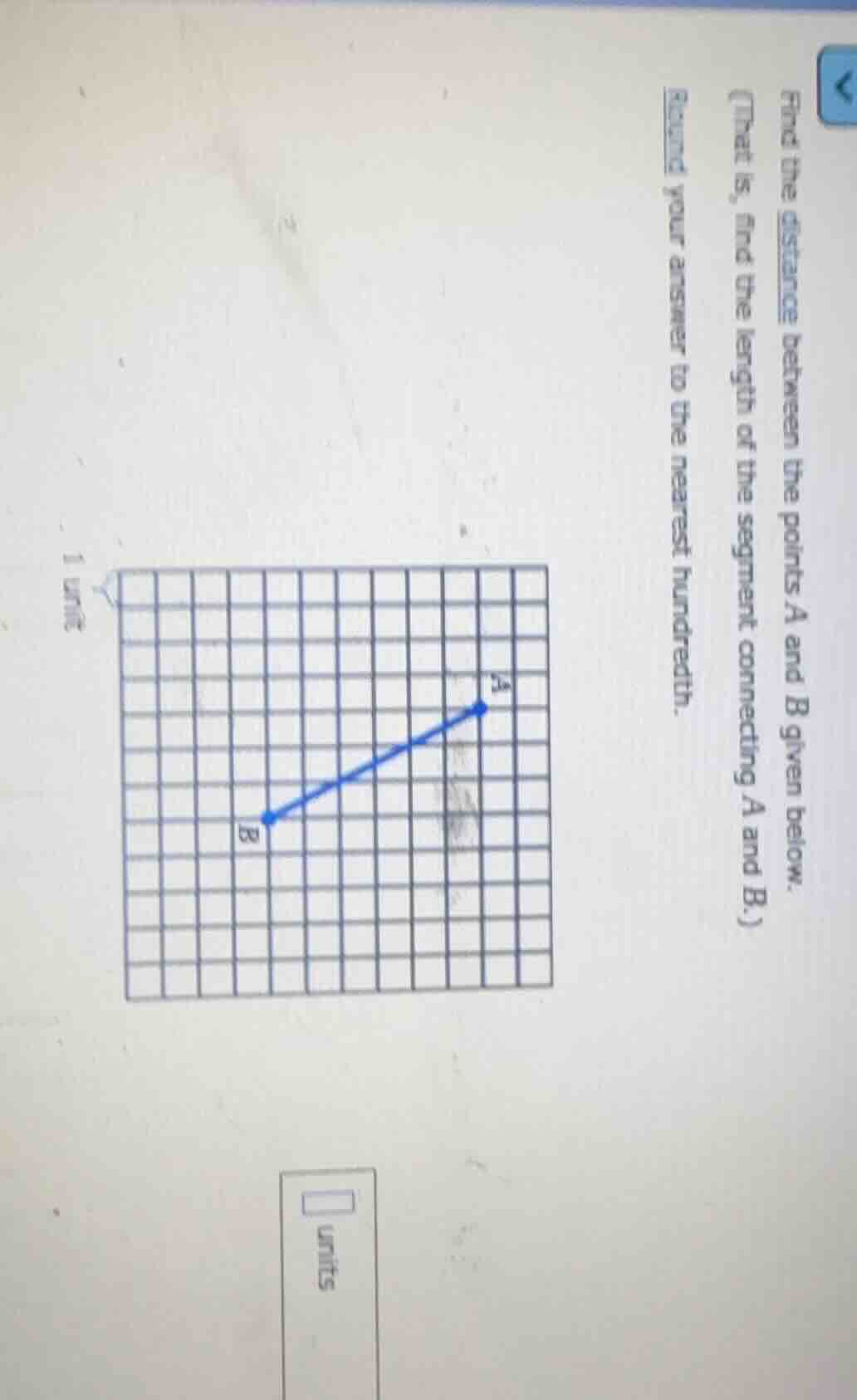 find the distance between the points a and b given below. (that is, fin…
