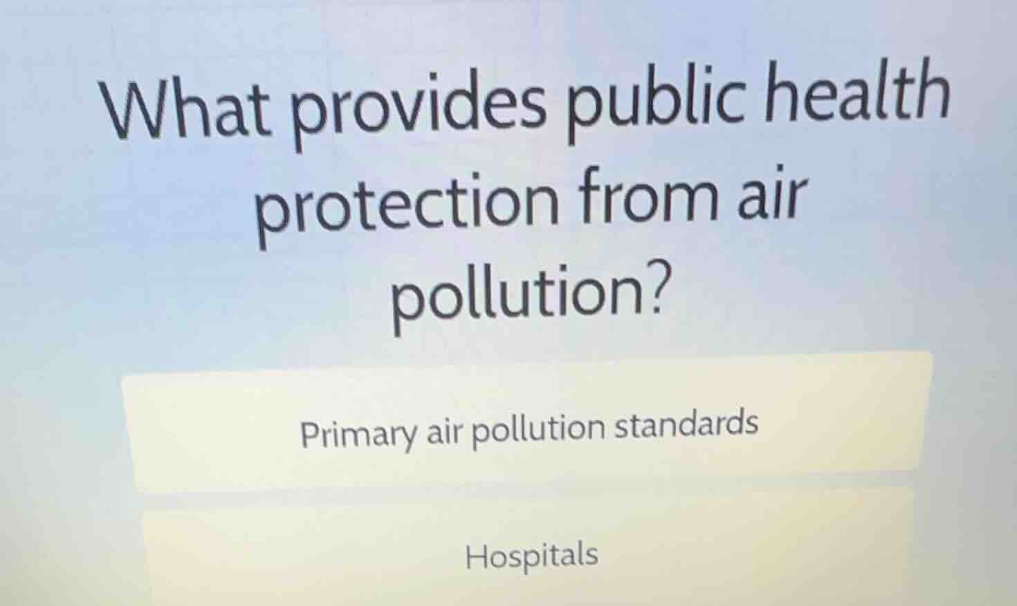 what provides public health protection from air pollution? primary air …