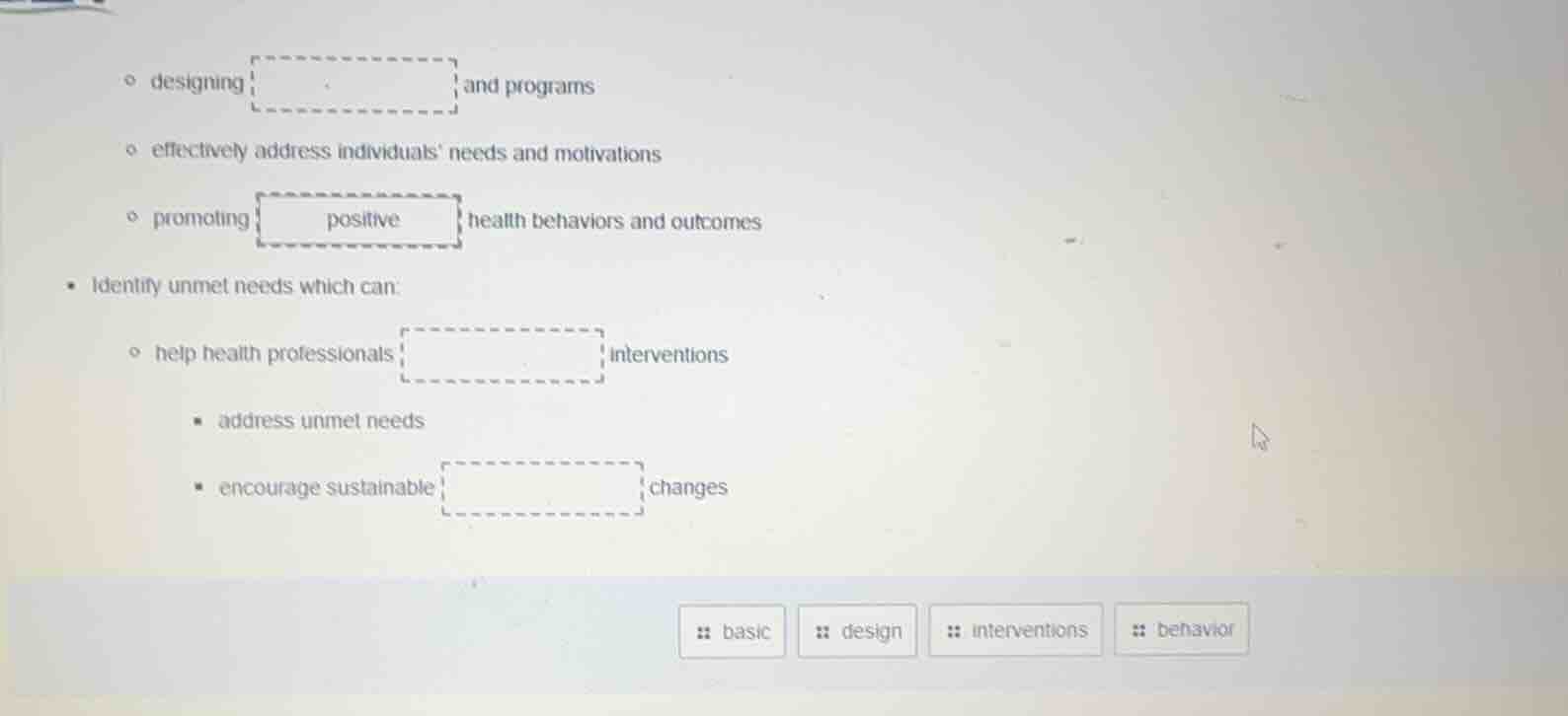 - designing and programs - effectively address individuals’ needs and m…