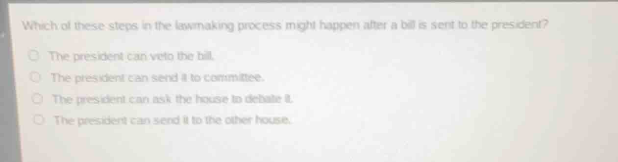 which of these steps in the lawmaking process might happen after a bill…