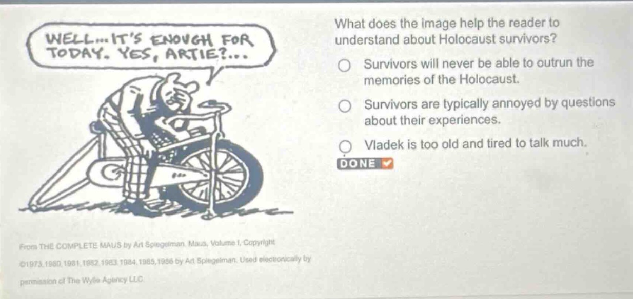 what does the image help the reader to understand about holocaust survi…