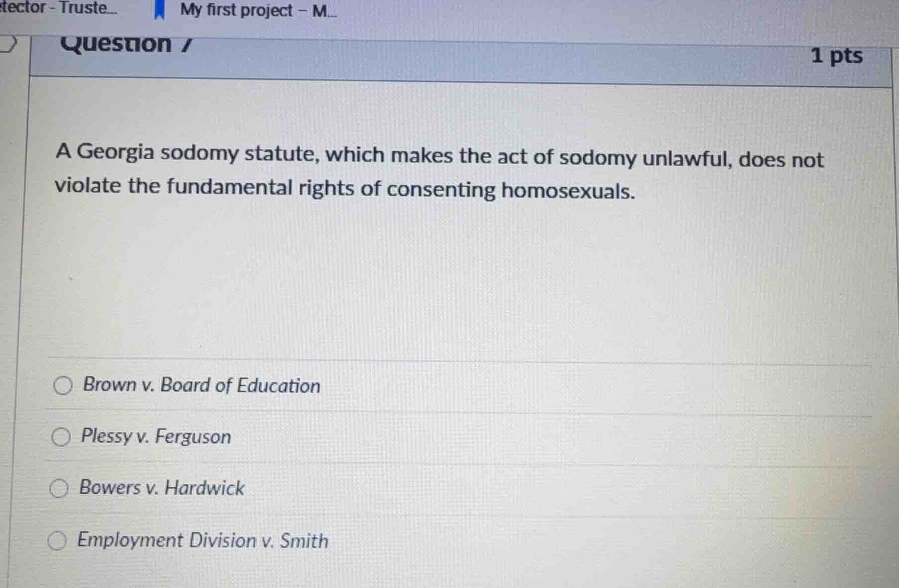 a georgia sodomy statute, which makes the act of sodomy unlawful, does …