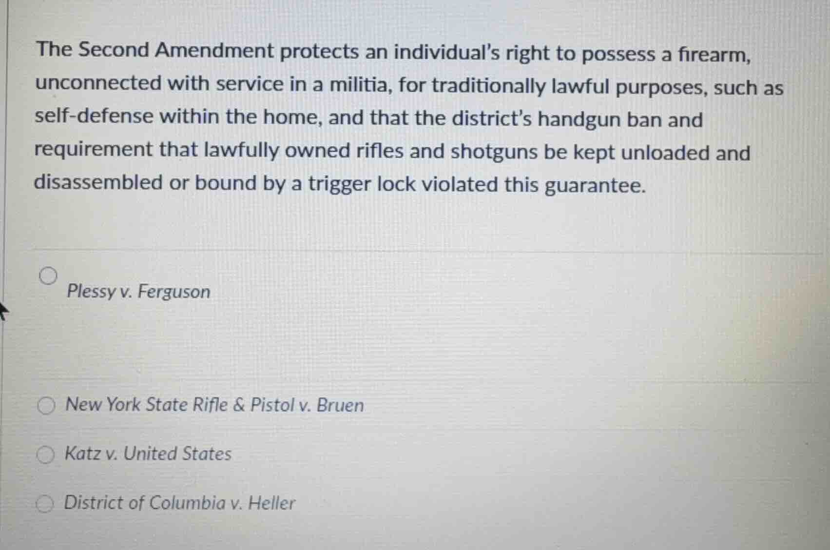 the second amendment protects an individual’s right to possess a firear…