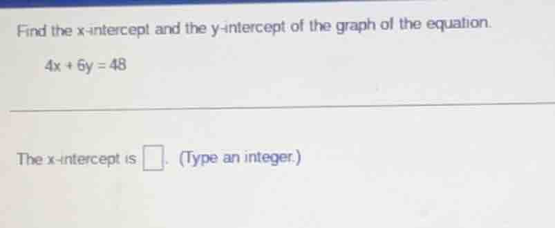 find the x-intercept and the y-intercept of the graph of the equation. …