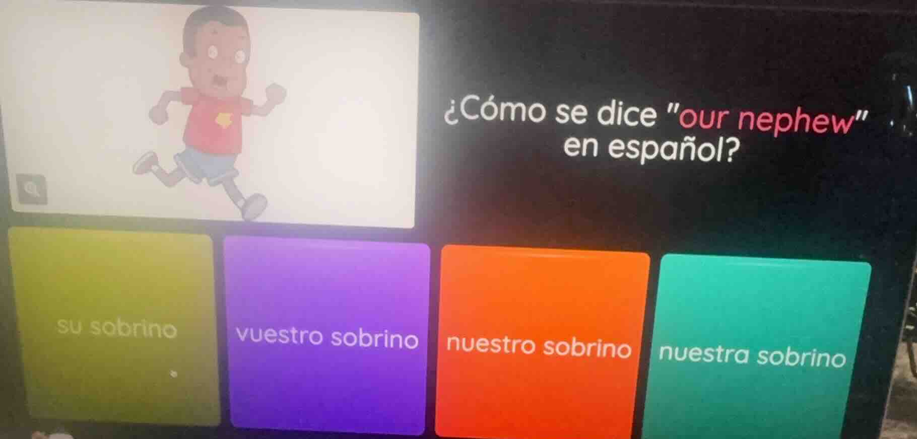 ¿cómo se dice \our nephew\ en español? su sobrino vuestro sobrino nuest…