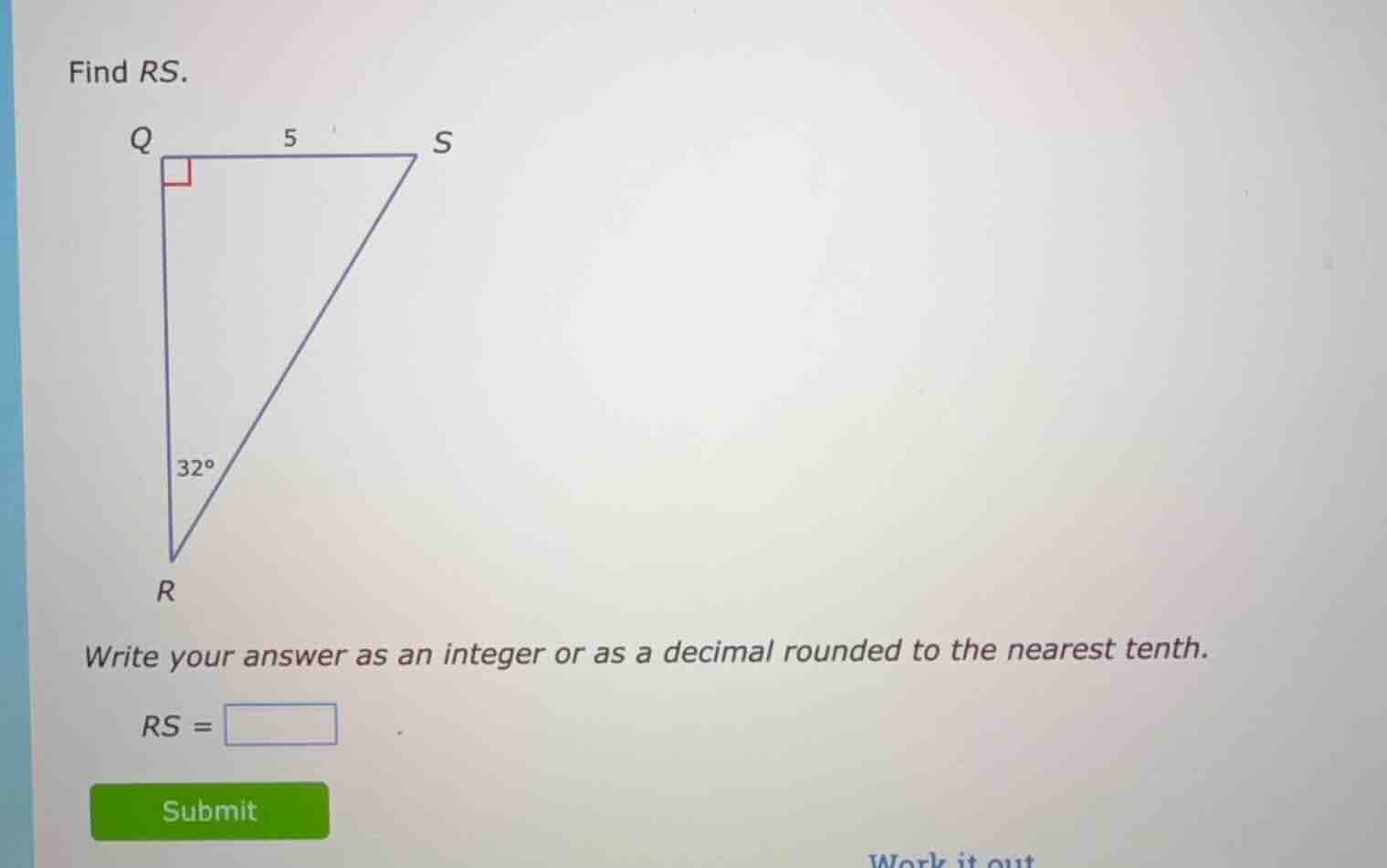 find rs. write your answer as an integer or as a decimal rounded to the…
