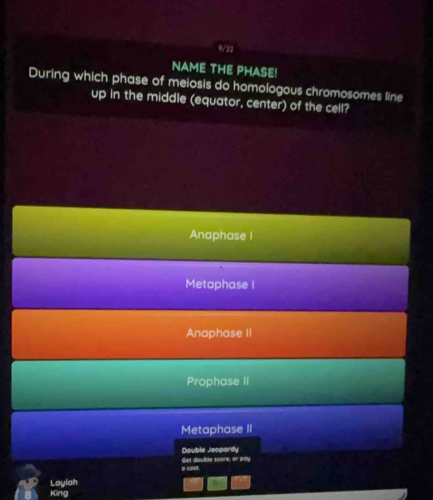 name the phase! during which phase of meiosis do homologous chromosomes…