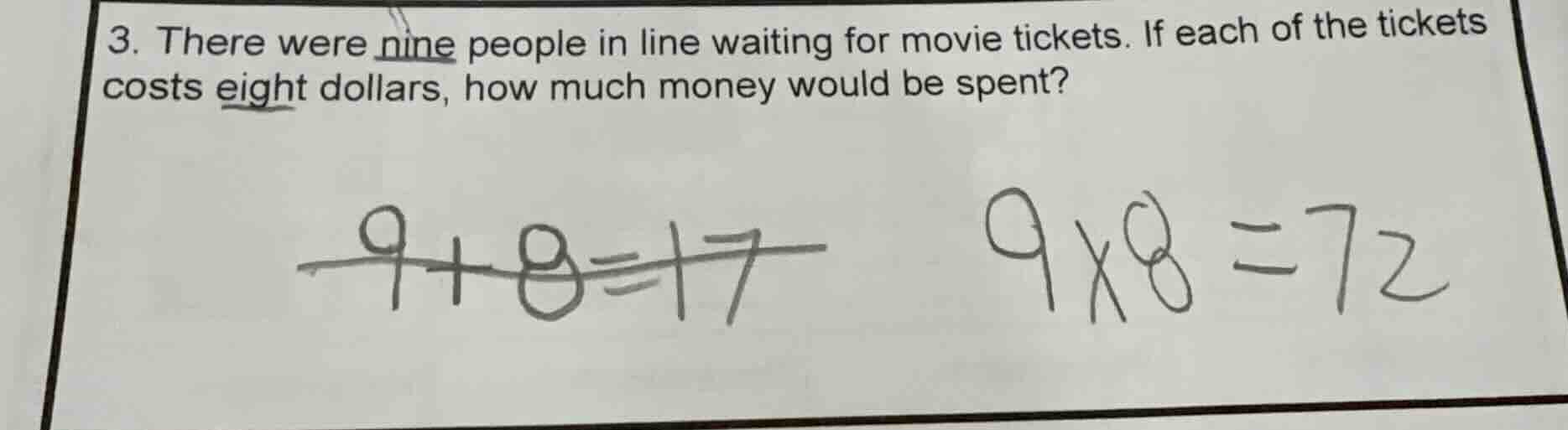 3. there were nine people in line waiting for movie tickets. if each of…