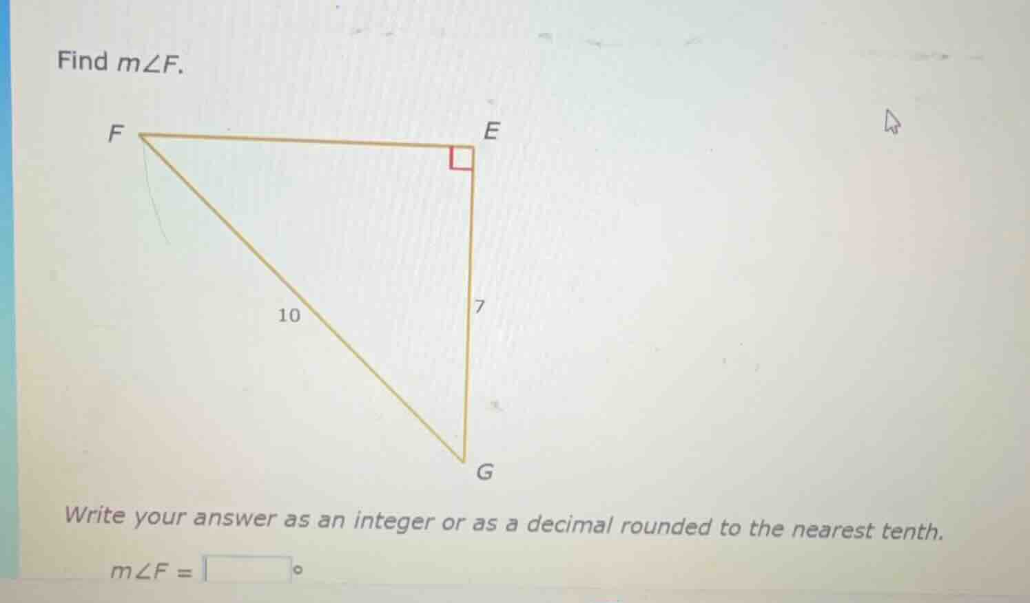 find ( mangle f ). write your answer as an integer or as a decimal roun…
