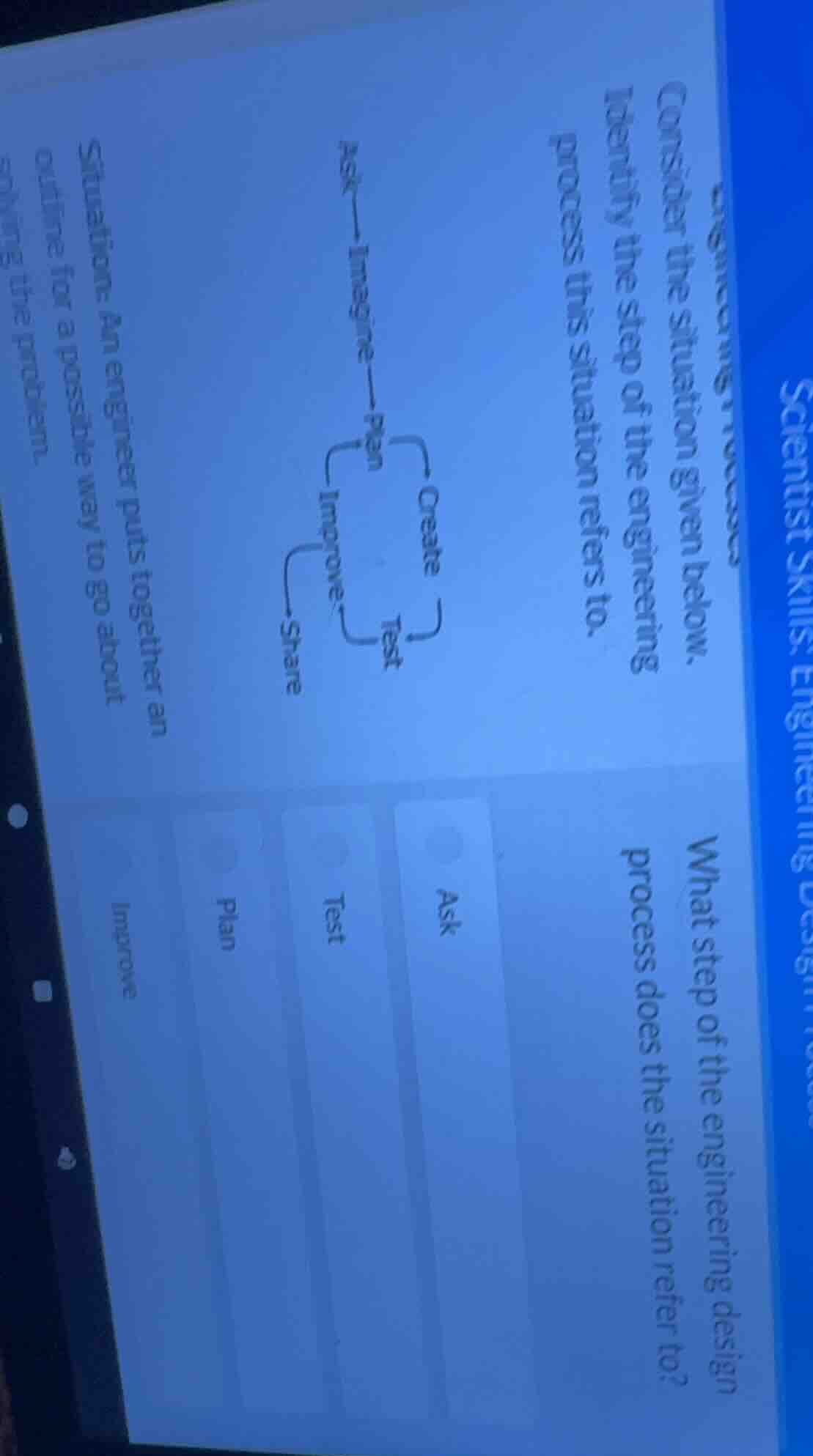 consider the situation given below. identify the step of the engineerin…