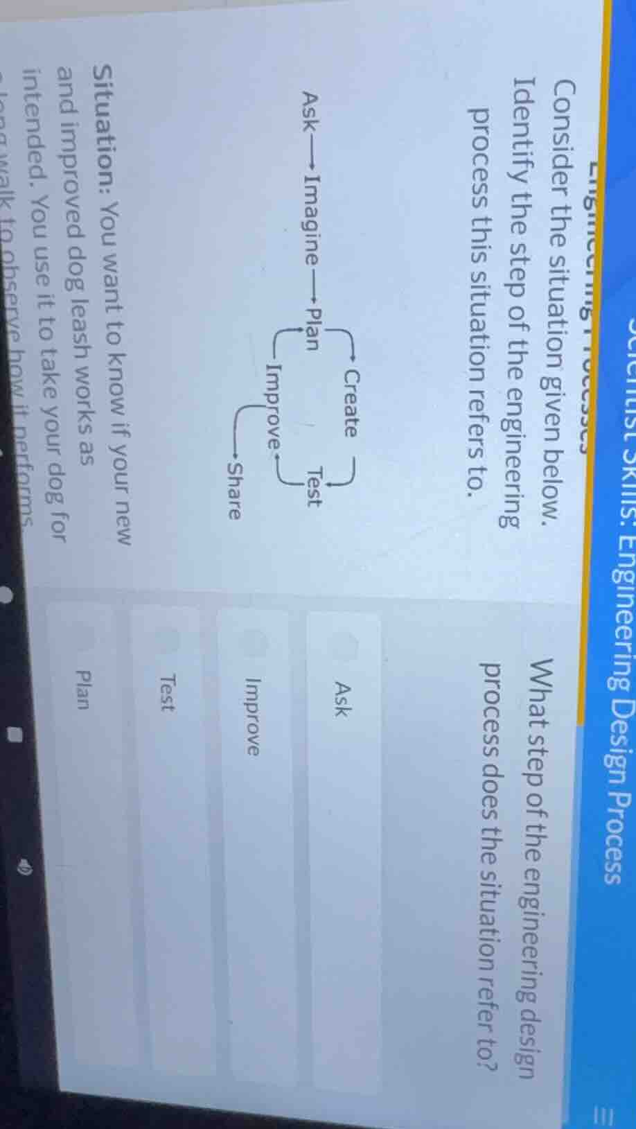 scientist skills: engineering design process engineering process consid…