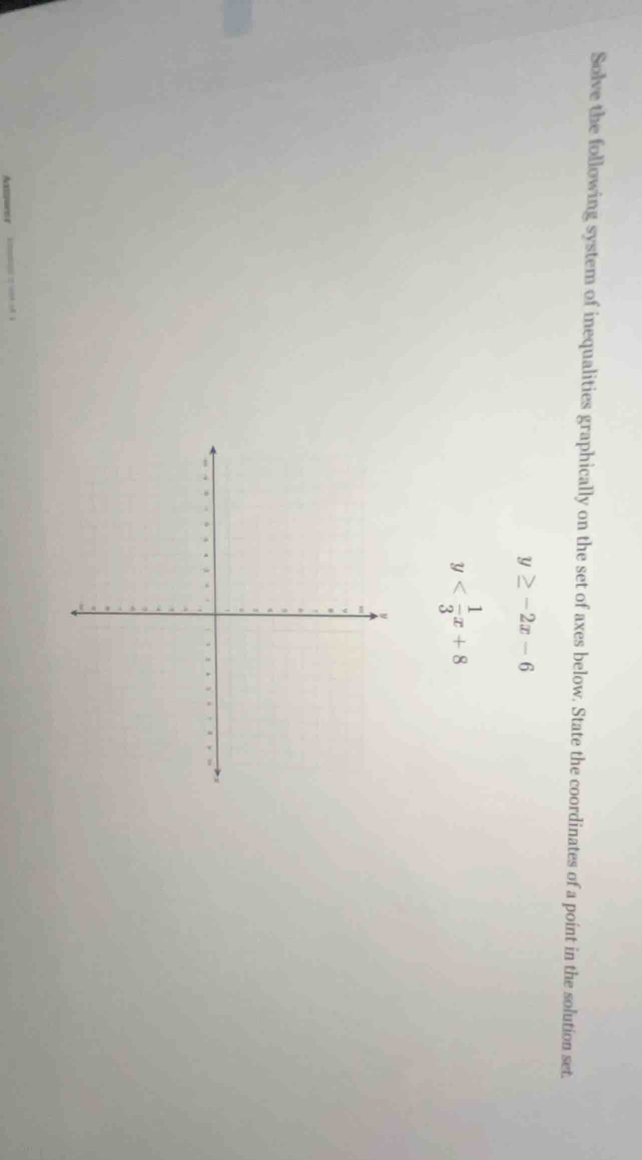 solve the following system of inequalities graphically on the set of ax…
