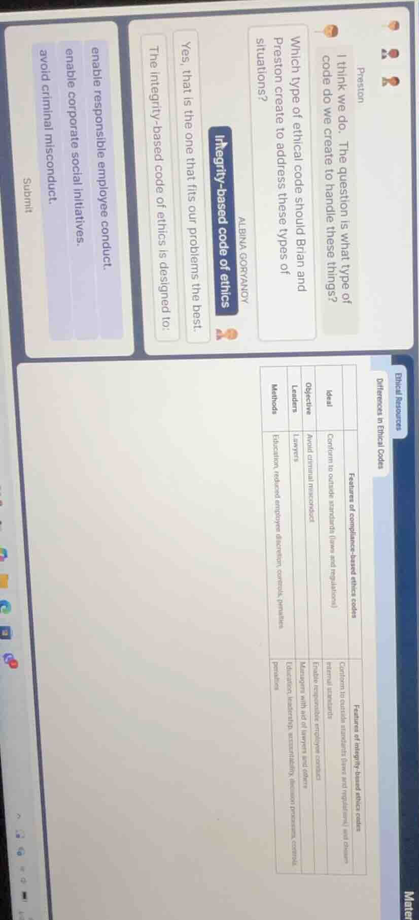 preston: i think we do. the question is what type of code do we create …