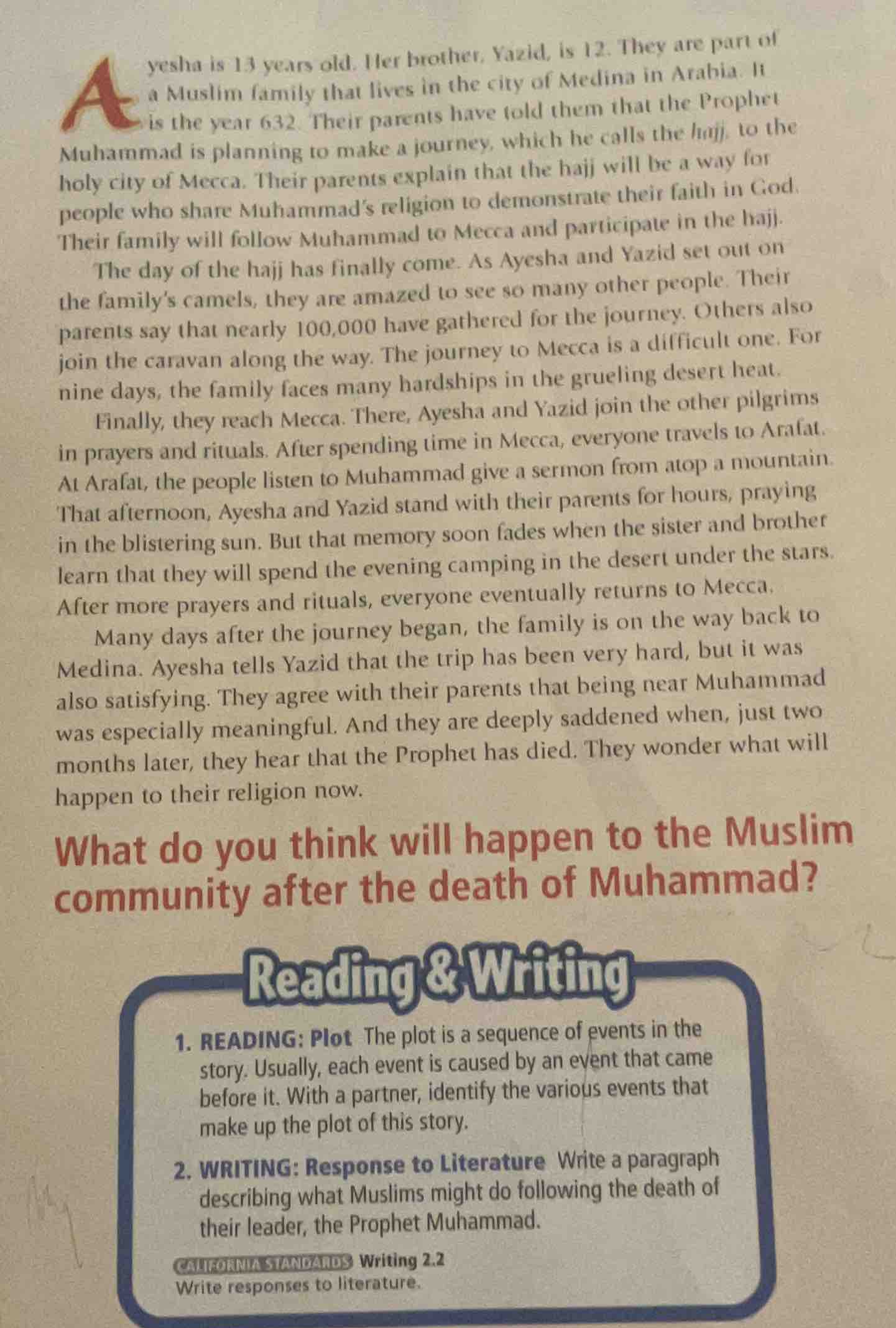 ayesha is 13 years old. her brother, yazid, is 12. they are part of a m…