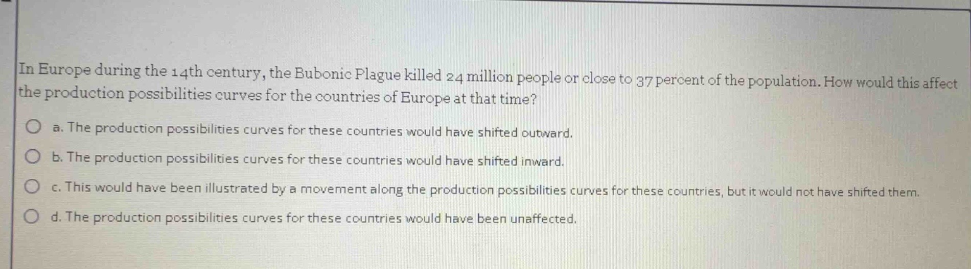 in europe during the 14th century, the bubonic plague killed 24 million…