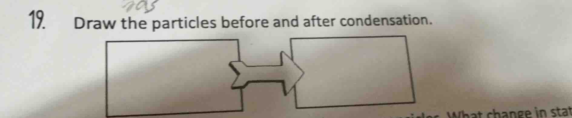 19. draw the particles before and after condensation. what change in st…