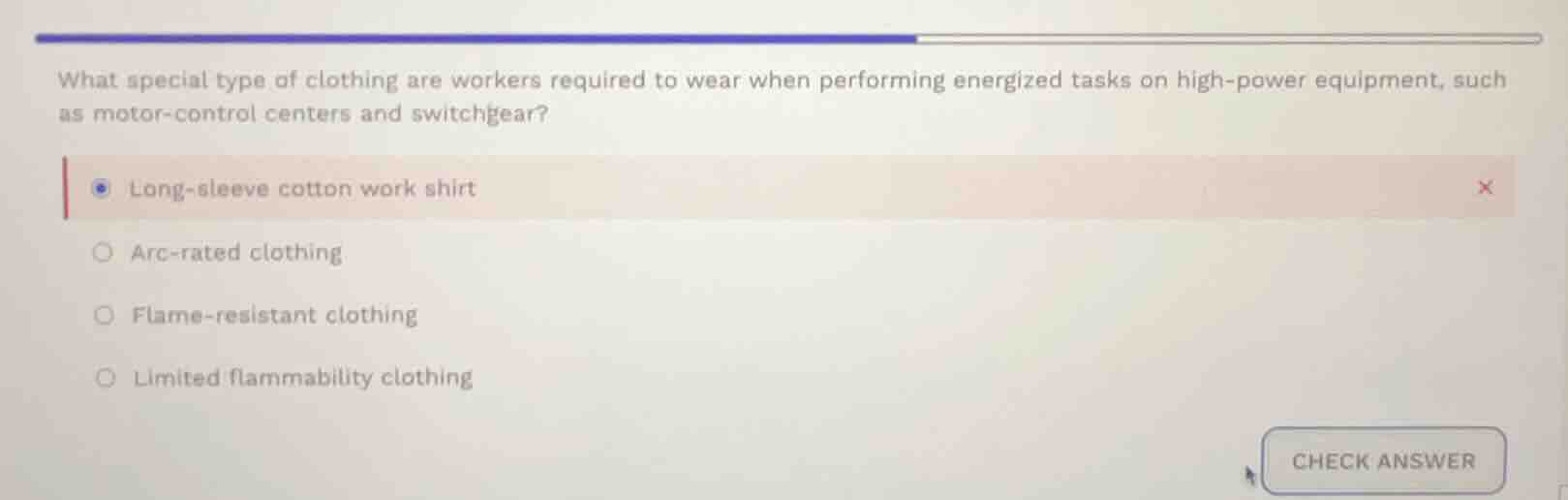 what special type of clothing are workers required to wear when perform…