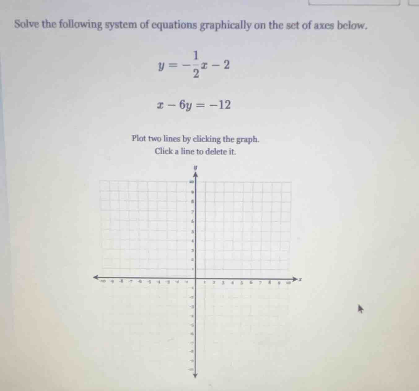 solve the following system of equations graphically on the set of axes …