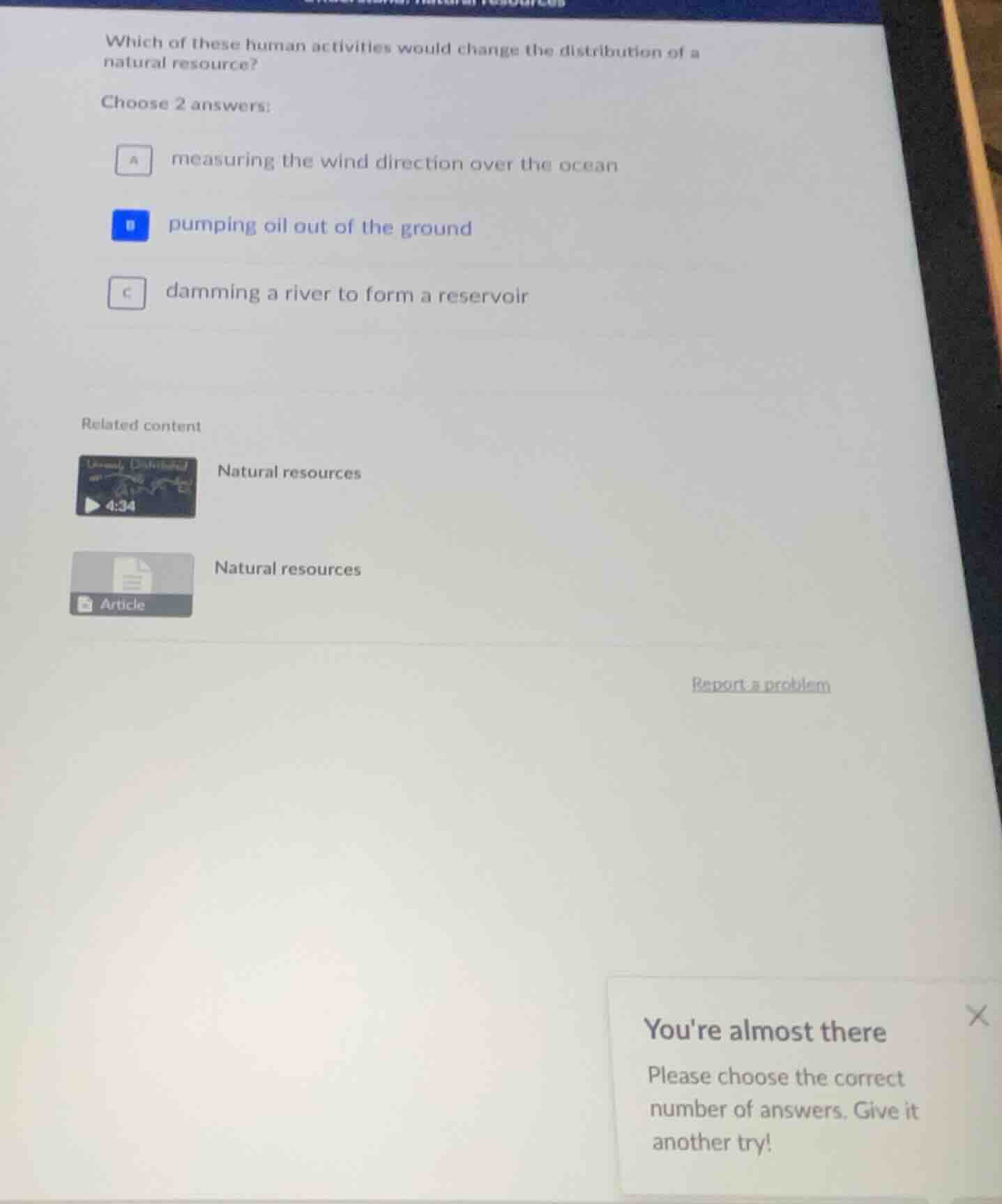 which of these human activities would change the distribution of a natu…