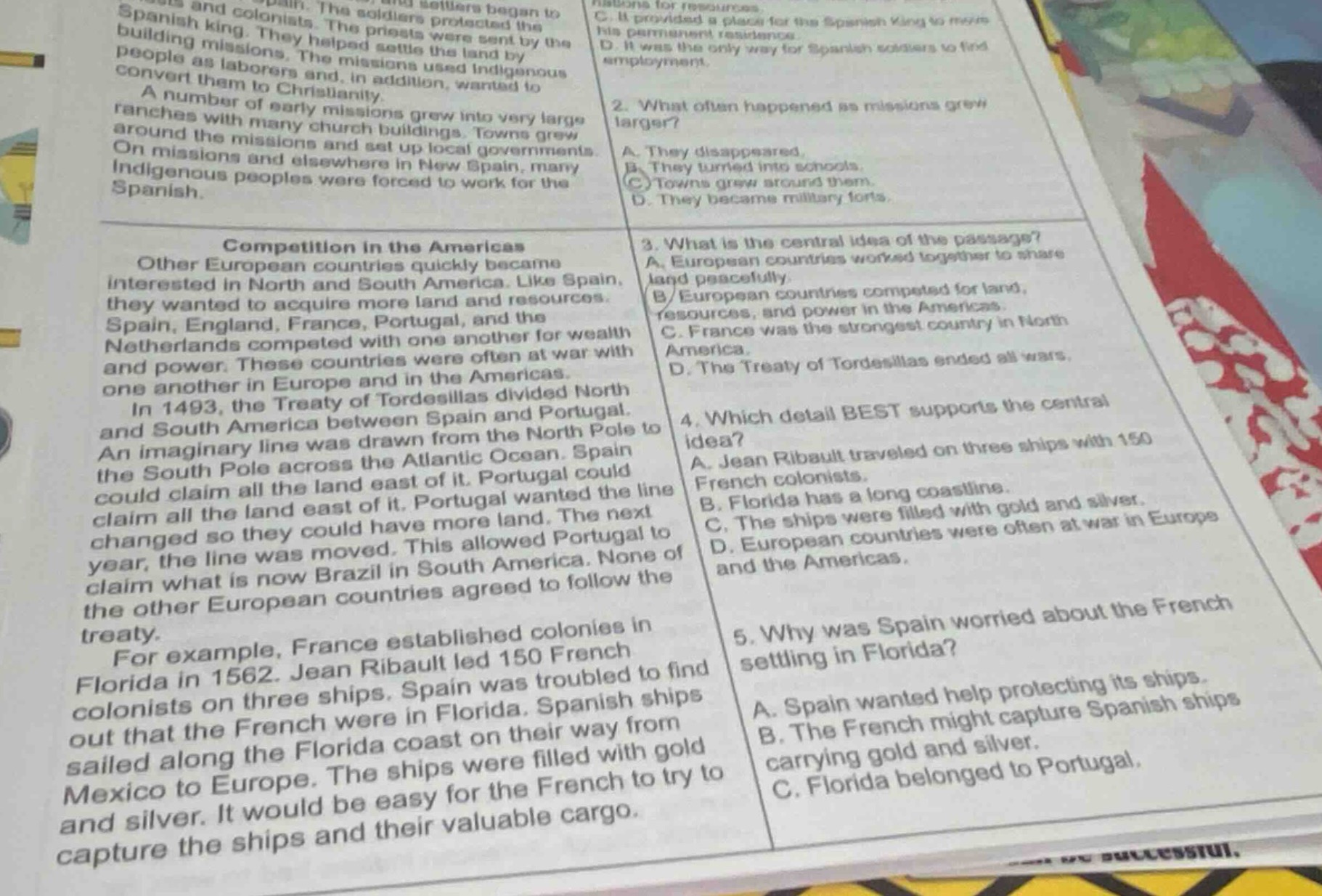 settlers began to and colonists. the soldiers protected the spanish kin…