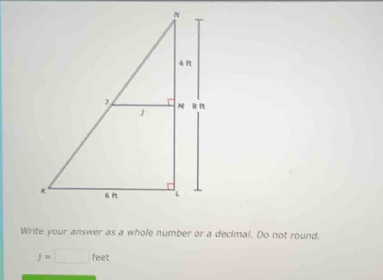 write your answer as a whole number or a decimal. do not round. j = \\s…