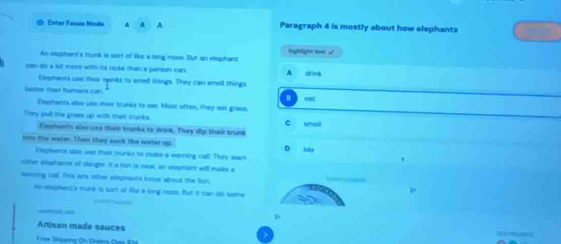 an elephant’s trunk is sort of like a long nose. but an elephant can do…