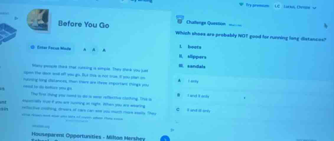 before you go enter focus mode aa a many people think that running is s…