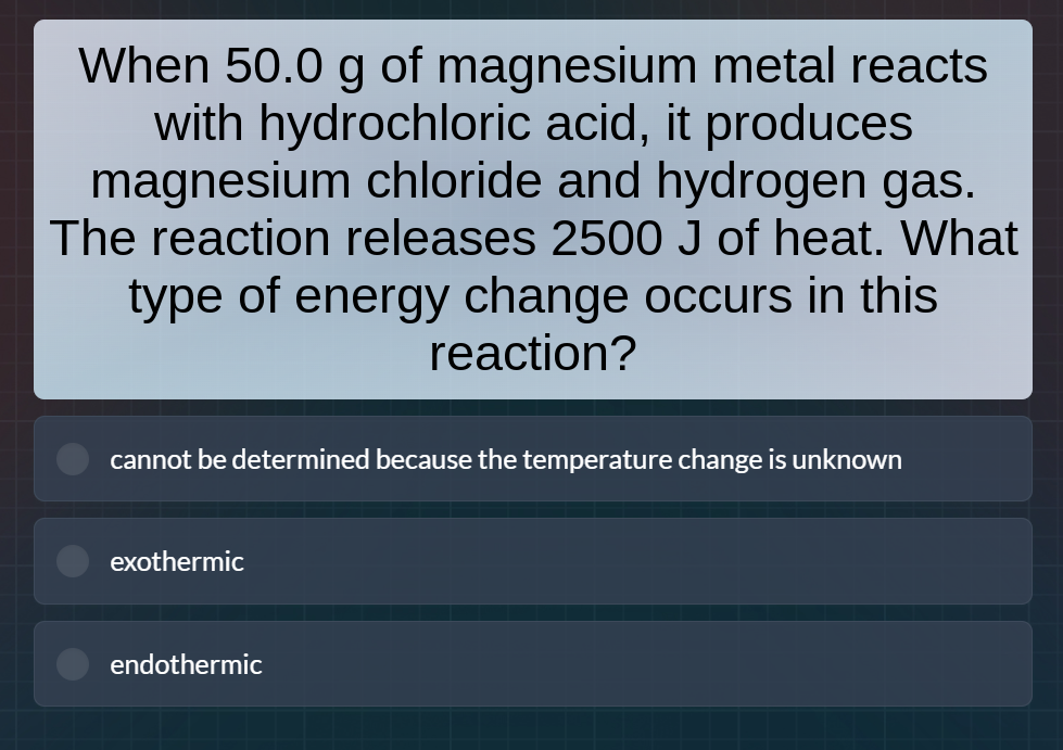 when 50.0 g of magnesium metal reacts with hydrochloric acid, it produc…