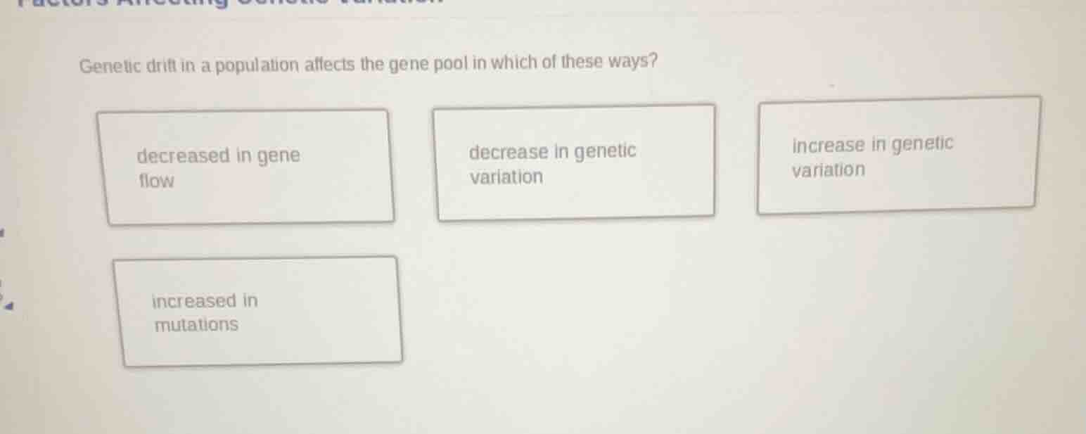 genetic drift in a population affects the gene pool in which of these w…