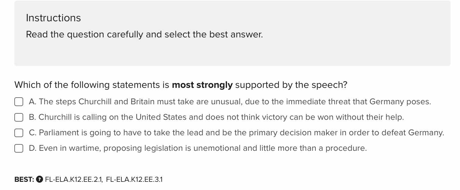 instructions read the question carefully and select the best answer. wh…