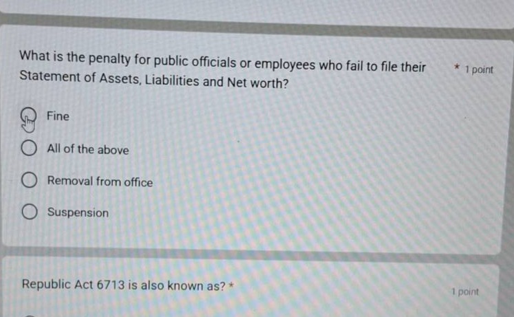 what is the penalty for public officials or employees who fail to file …